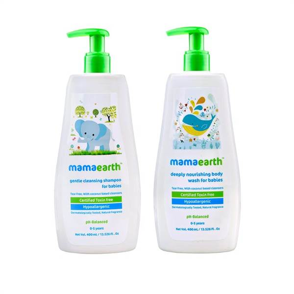 Deeply Nourishing Body Wash for Babies 400ml and Gentle Cleansing Shampoo 400ml Combo